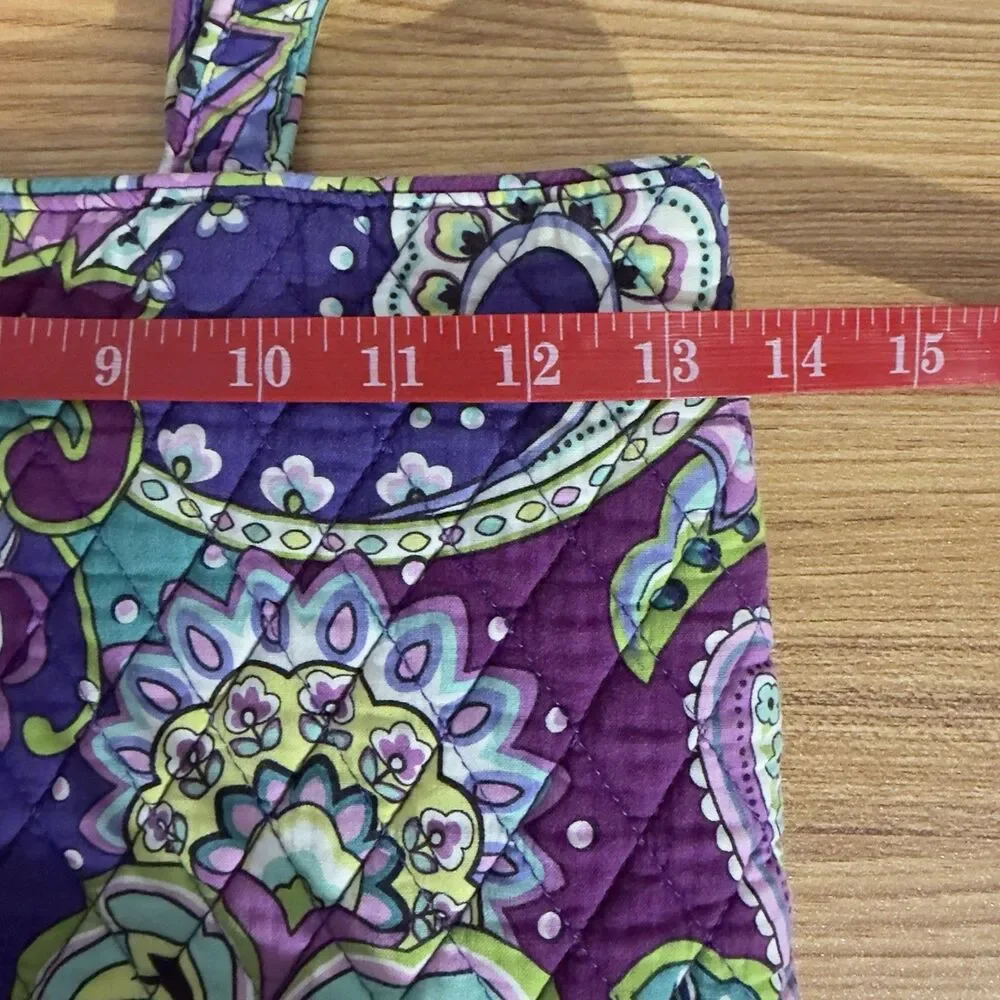 Vera Bradley Heather Purple Paisley Quilted Fabric Tote